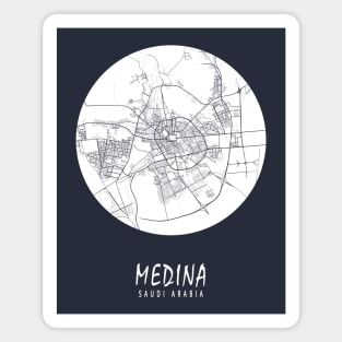 Medina, Saudi Arabia City Map - Full Moon Magnet